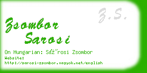 zsombor sarosi business card